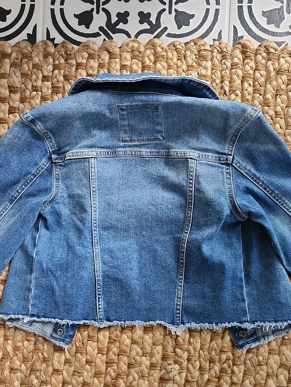 SO Girls' Cropped Blue Denim Jacket